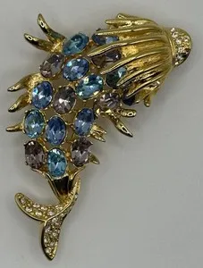 Authentic KJL Koi Celestial Brooch: A Luminescent Talisman of Abundance and Spirit
