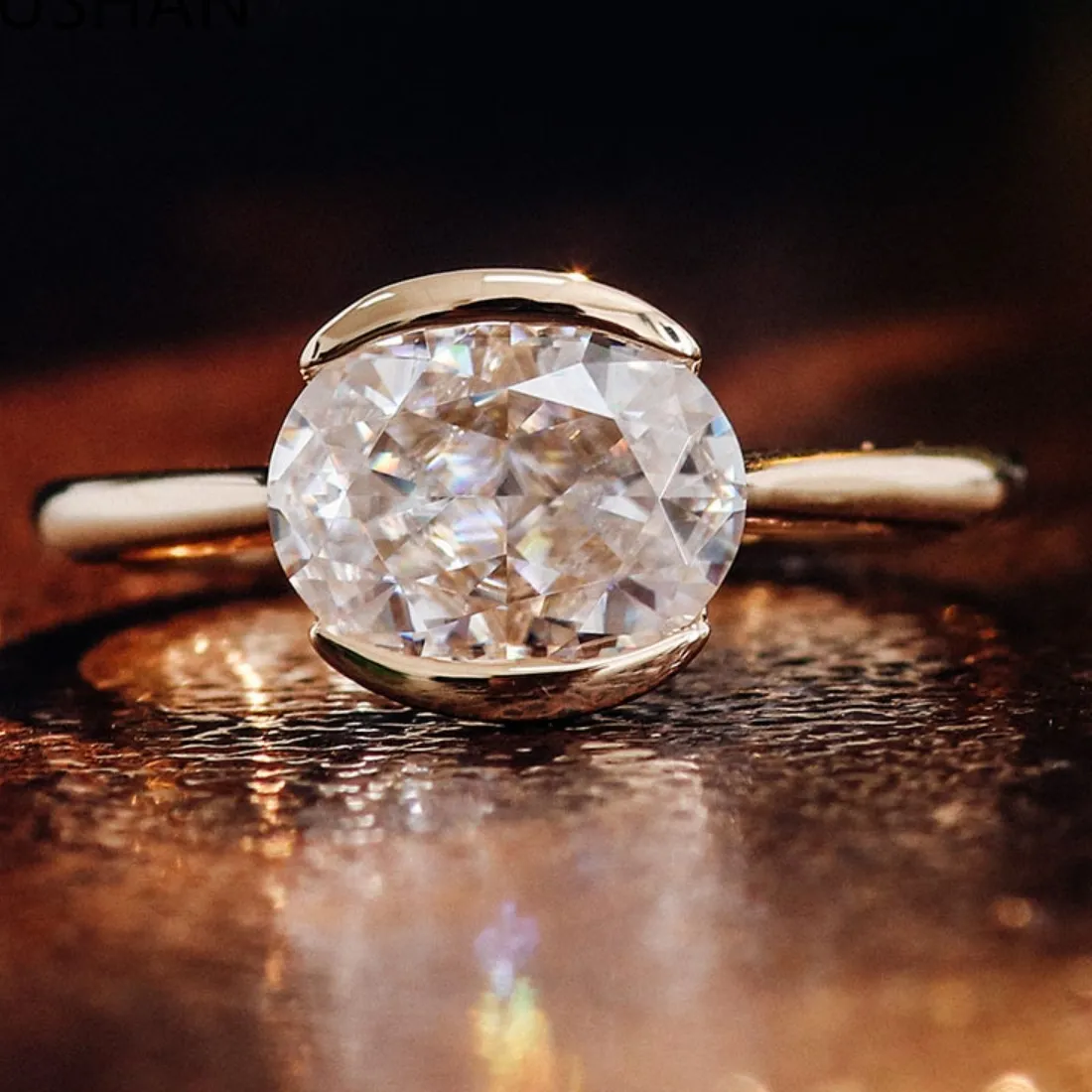 Authentic Celestial Covenant Band The Golden Moissanite Unity Ring
