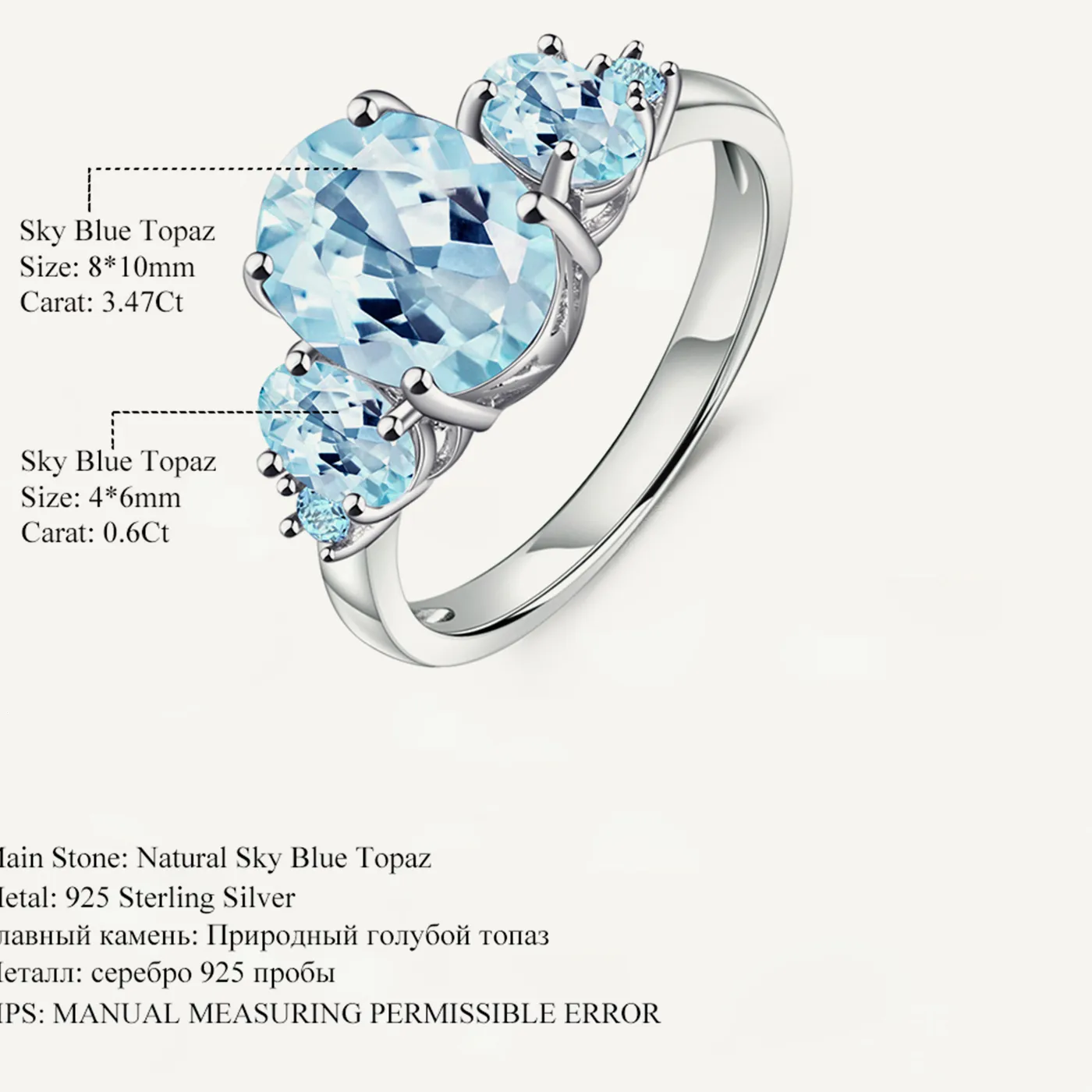 Authentic Celestial Harmony: Sky Blue Topaz Radiance
