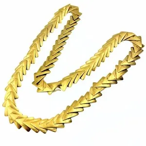 Authentic The Golden Chevron Radiance Statement Necklace by Robert Lee Morris