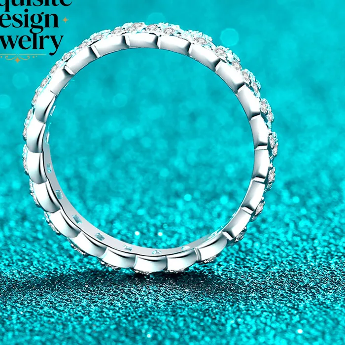 Authentic Celestial Convergence Interlocking Moissanite Band