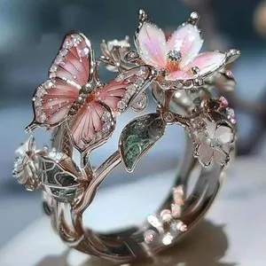 Authentic The Ethereal Transformation: Golden Monarch Ring