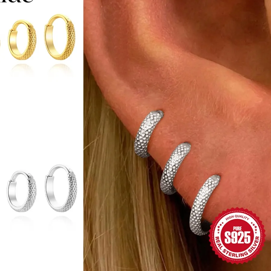 Authentic Celestial Dotted Hoops: Sacred Geometry in Sterling Silver