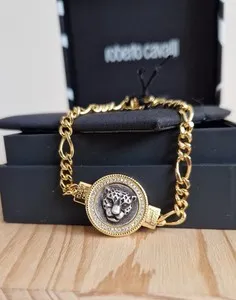 Authentic The Pantera Guardian: 14ct Gold-Plated Totem Bracelet