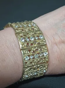 Authentic Weave Protection and Serenity with this Golden Aura Bracelet