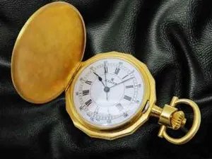 Authentic The Chronos Sentinel: 16-Sided Golden Hunter Pocket Watch