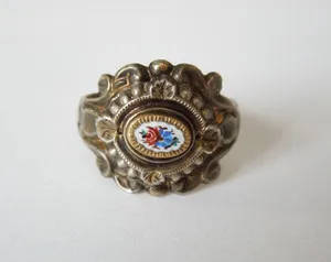 Authentic The Biedermeier Porcelain Miniature Ring of Radiant Echoes