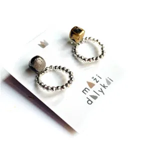 Authentic Midnight Obsidian & Gilded Radiance Studs