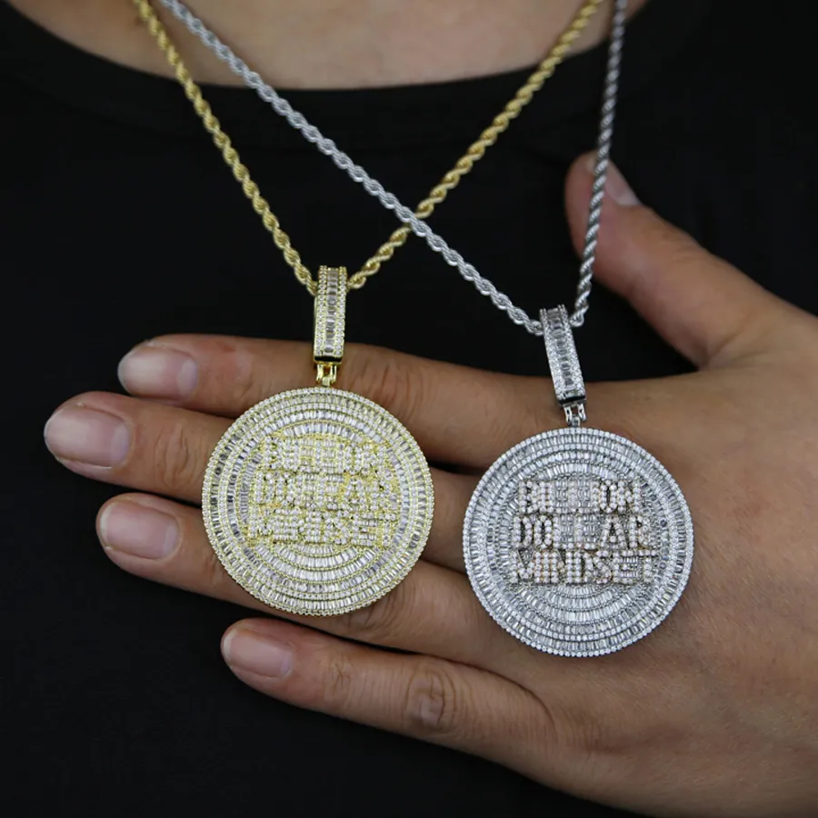 Authentic The Billion Dollar Mindset Radiant Gold-Plated CZ Talismanic Pendant