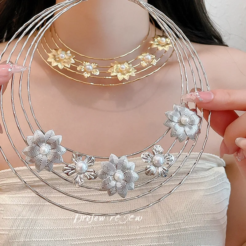 Authentic The Petals of Radiance Layered Choker