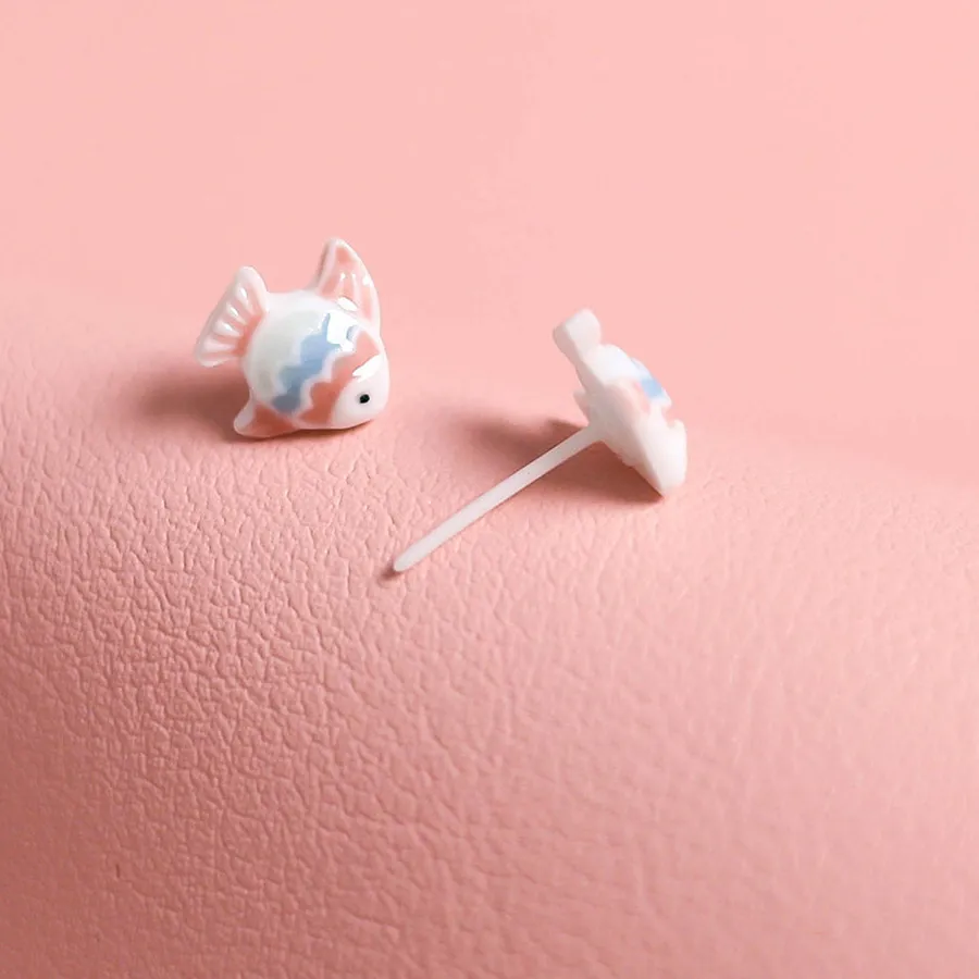 Authentic Guarding Serenity: Bioceramic Needle Earrings for Spiritual Harmony