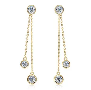 Authentic Celestial Cascade Moissanite Tassel Ensemble