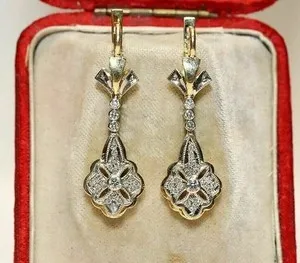 Authentic Celestial Radiance Art Deco Drop Earrings