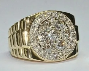 Authentic The Solar Sovereign: Radiant 14k Gold-Plated Celestial Band