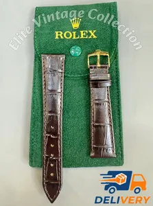 Authentic Synchronized Harmony: Gold-Plated Enchantment of the Rolex Leather Band