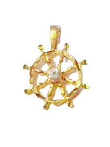 Authentic Navigating Celestial Horizons: Ships Wheel Pendant of Protection