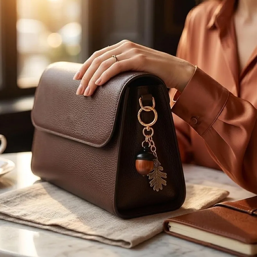 Authentic Antique Acorn Keychain Lightweight Twist Open Keychain Removable Small Item Storage Simulation Acorn Bag Pendant