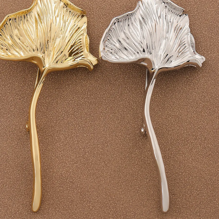 Authentic The Gilded Leaf of Resilience: Sacred Ginkgo Talismanic Brooch