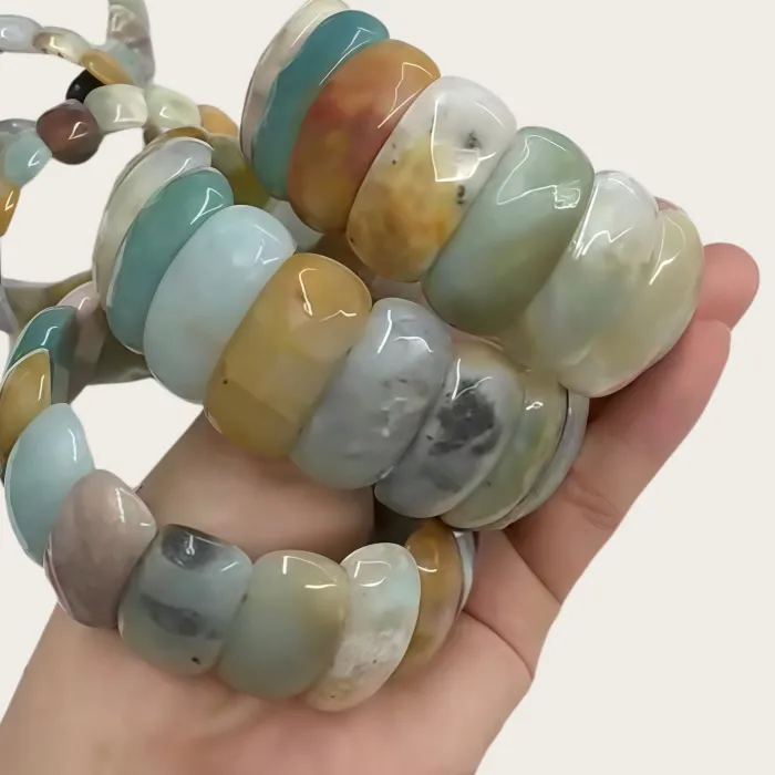 Authentic Enchanted Amazonite Harmony Bracelet – 12×25 mm Healing Bangle