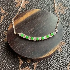 Authentic Celestial Harmony Jadeite Pendant A Green Gem Of Eternal Vitality In Rose Gold Embrace