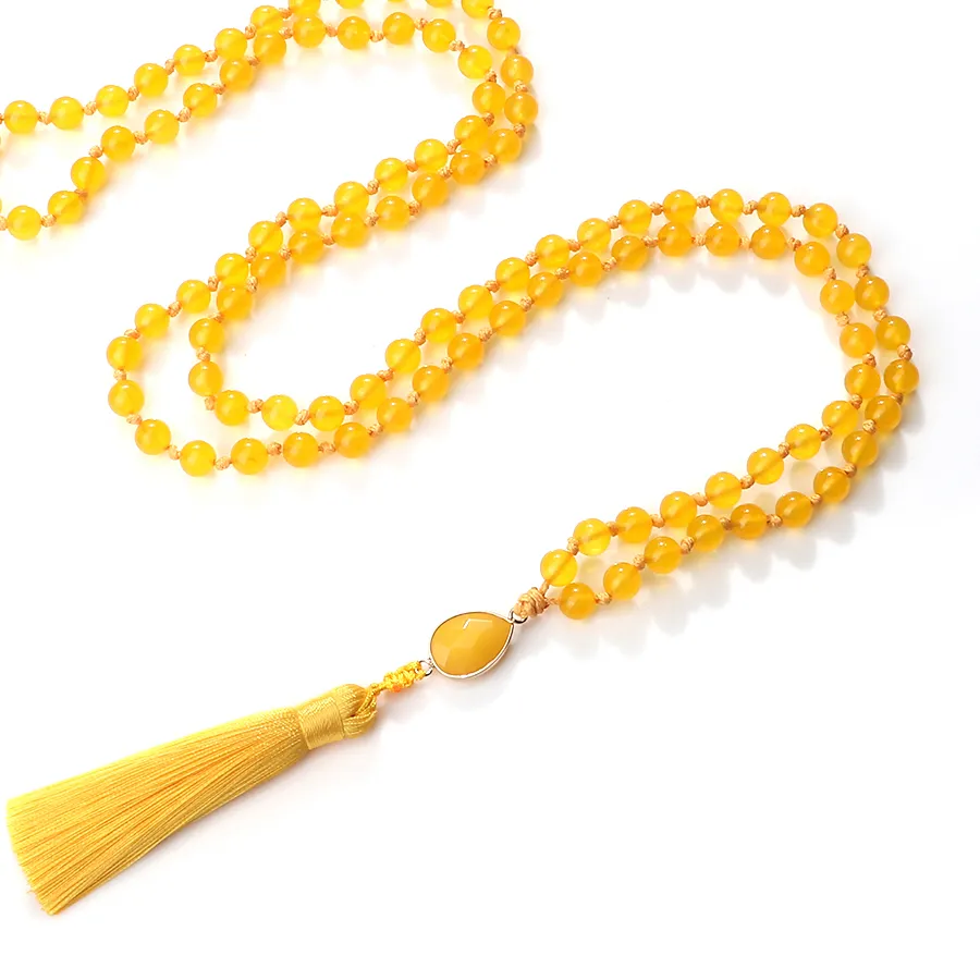 Authentic Solar Radiance: The 108 Chalcedony Mala of Infinite Alignment