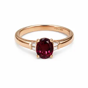 Authentic The Crimson Solstice: Tanzanian Garnet and Gold-Plated Zenith Ring