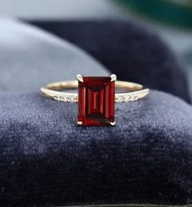 Authentic The Crimson Vow: Radiant Garnet Solitaire of Eternal Devotion
