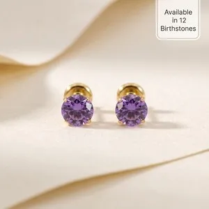 Authentic Celestial Pathways: 14K Gold-Plated Titanium Labret Studs