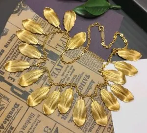Authentic Feathered Radiance: NAPIER's 16" Gold-Plated Enchantment
