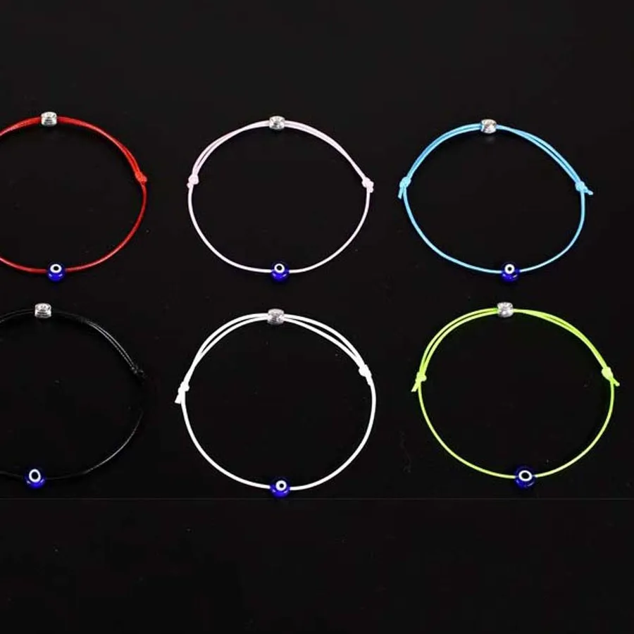 Authentic goods Thread Blue Evil Eye Adjustable Length For Women Men Red Color Rope Braided String Rope Bracelets Jewelry Bangles