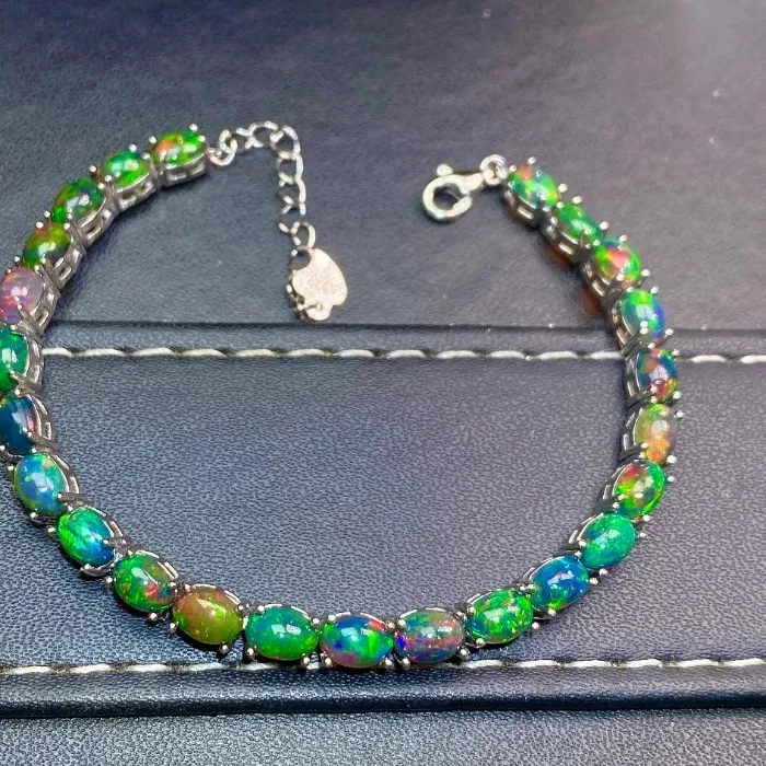 Authentic Celestial Opal Radiance: The Luminescent Ether Bracelet