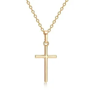 Authentic The Radiant Threshold: Gold-Plated Cross Pendant