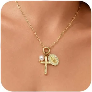 Authentic Radiant Grace: The Golden Virgin Mary Sanctified Cross