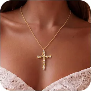 Authentic Radiant Faith: The 14K Gold-Plated Double Cross Amulet