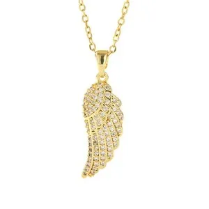 Authentic Celestial Plume: The Radiant Moissanite Feather Amulet