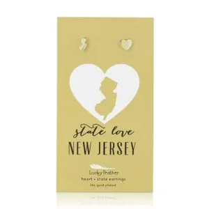 Authentic The Golden Gardenia: Jersey State Heart and Feather Talisman Earrings
