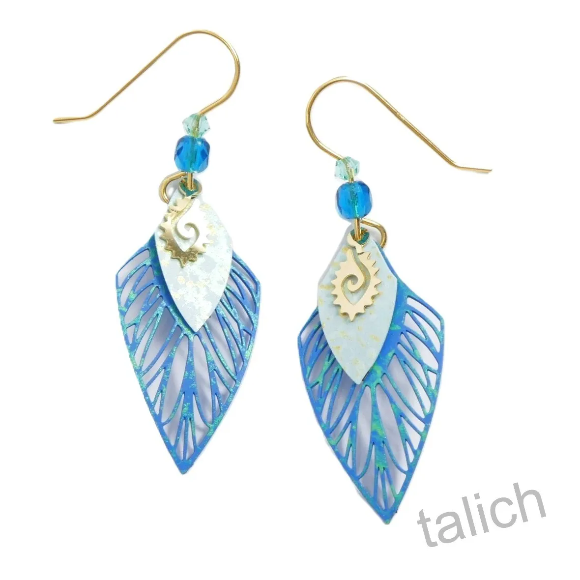 Authentic The Azure Flight Talisman: Gold-Plated Arrowhead and Sacred Eye Earrings