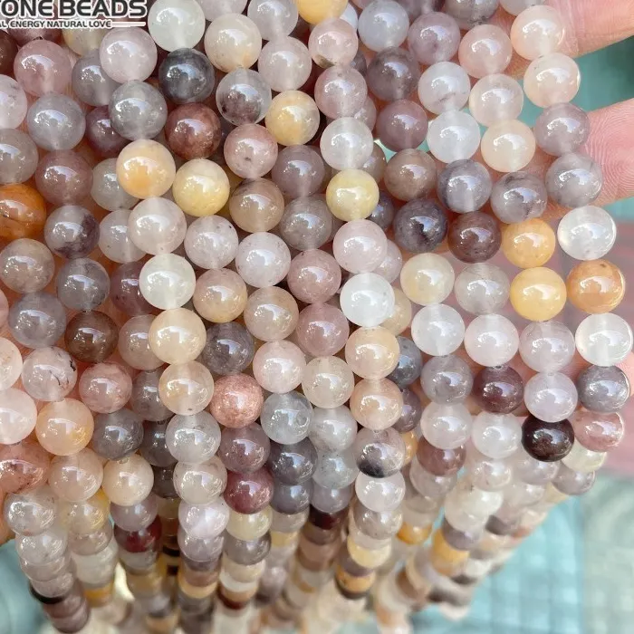 Authentic Natural Violet Stone Beads Round Loose Spacer Jade Beads 4 6 8 10 12mm for Jewelry Making DIY Bracelet Accessories Findings