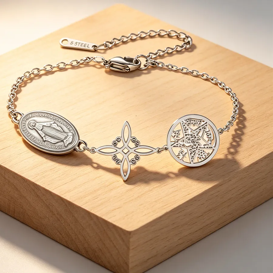 Authentic Triple Protection Amulet: Empowered by Virgin Mary & Sacred Geometry