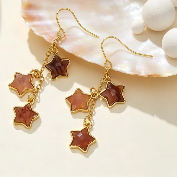Authentic Celestial Pentagram Radiance: Golden Tassel Talismans