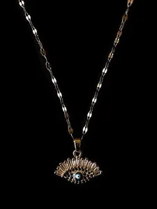 Authentic The Gilded Sentinel: Celestial Evil Eye Fan Amulet