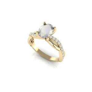 Authentic Lunar Radiance 925 Sterling Silver Natural Oval Moonstone Ring