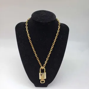 Authentic Authentic Louis Vuitton Lock & Key with Unbranded Gold Plated Chain Necklace
