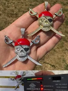 Authentic The Corsair’s Eternal Vigil: Moissanite Skull & Bones Talisman