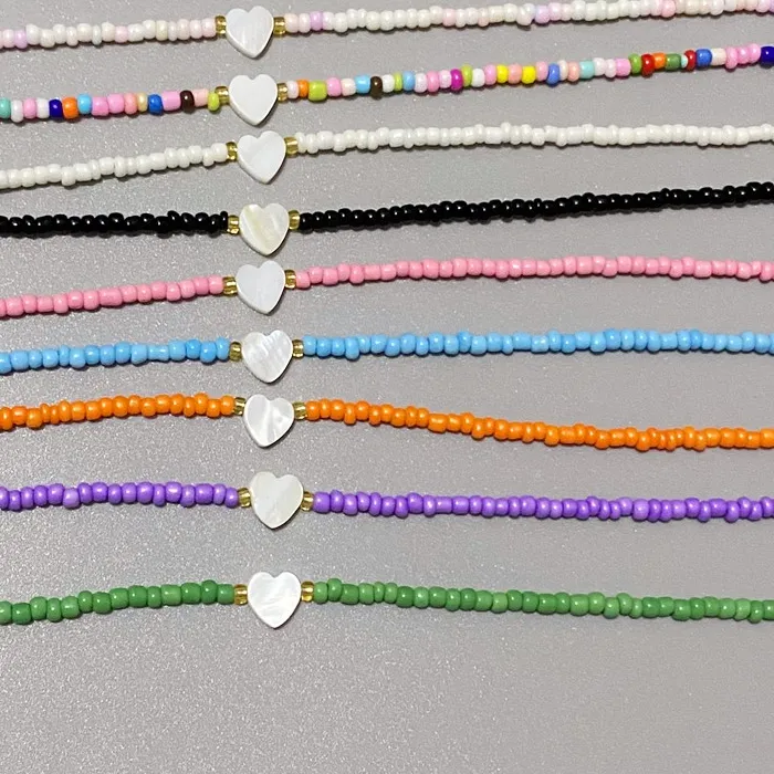 Authentic Nature's Devotion: White Shell Choker of Unwavering Love
