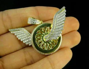 Authentic The Celestial Wheel 2.60Ct Cubic Zirconia and Gold-Plated Silver Talisman
