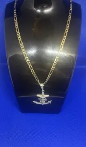 Authentic The Mariner's Vow: Gold-Plated Sacred Anchor and Cross Talisman