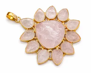 Authentic The Ethereal Bloom: Rose Quartz Heart-Centered Talisman