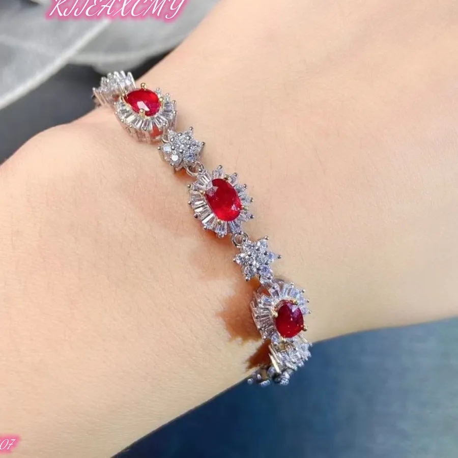 Authentic The Crimson Flame Ruby and Sterling Silver Sacred Circle Bracelet