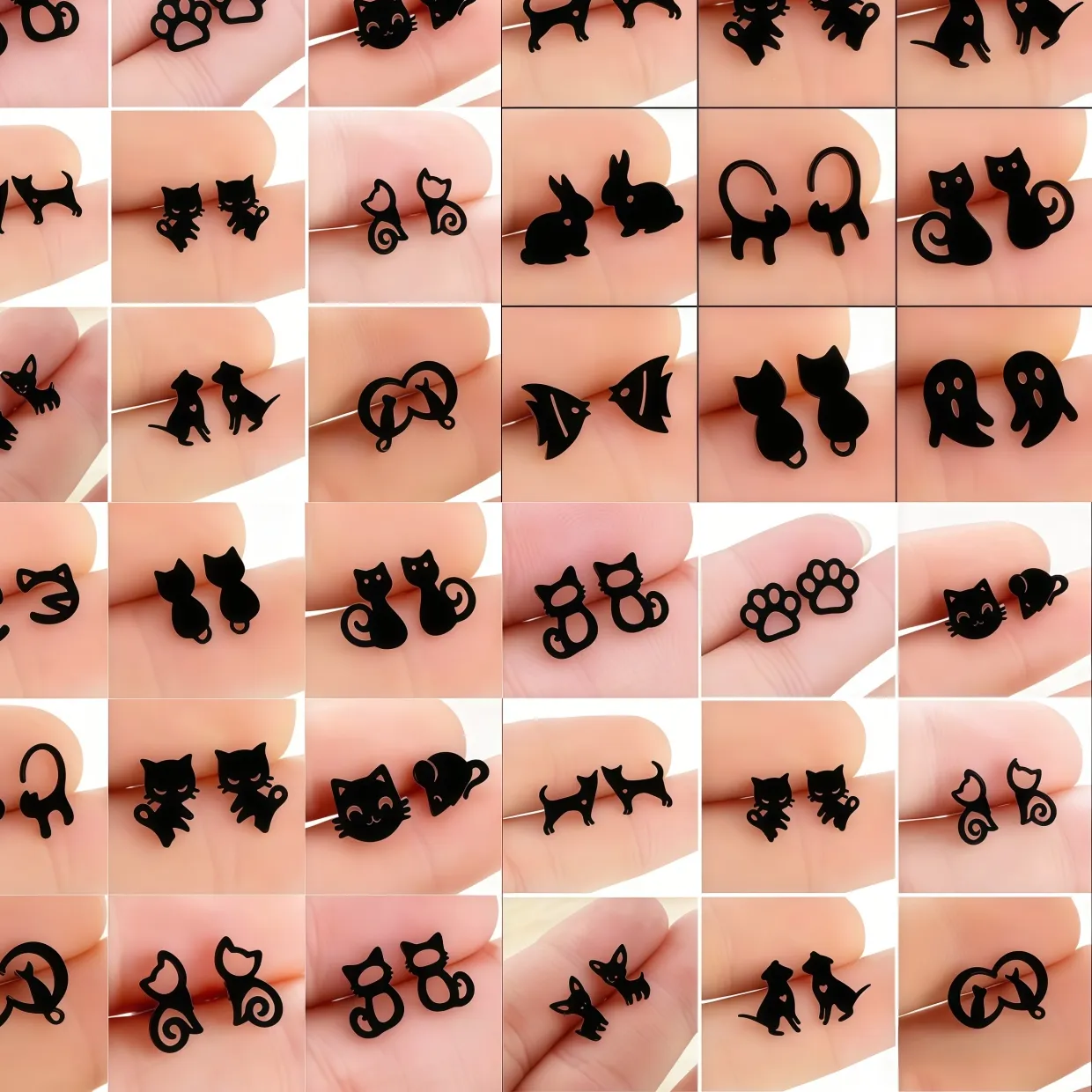 Authentic Totem Assemblage: An Elemental Collection of Sacred Animal Studs